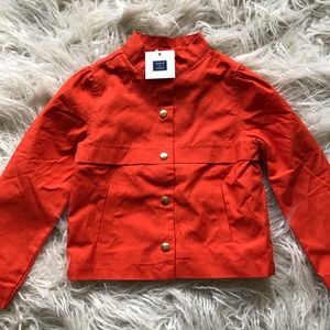 🆕JANIE‎ AND JACK ORANGE BUTTON DOWN JACKET